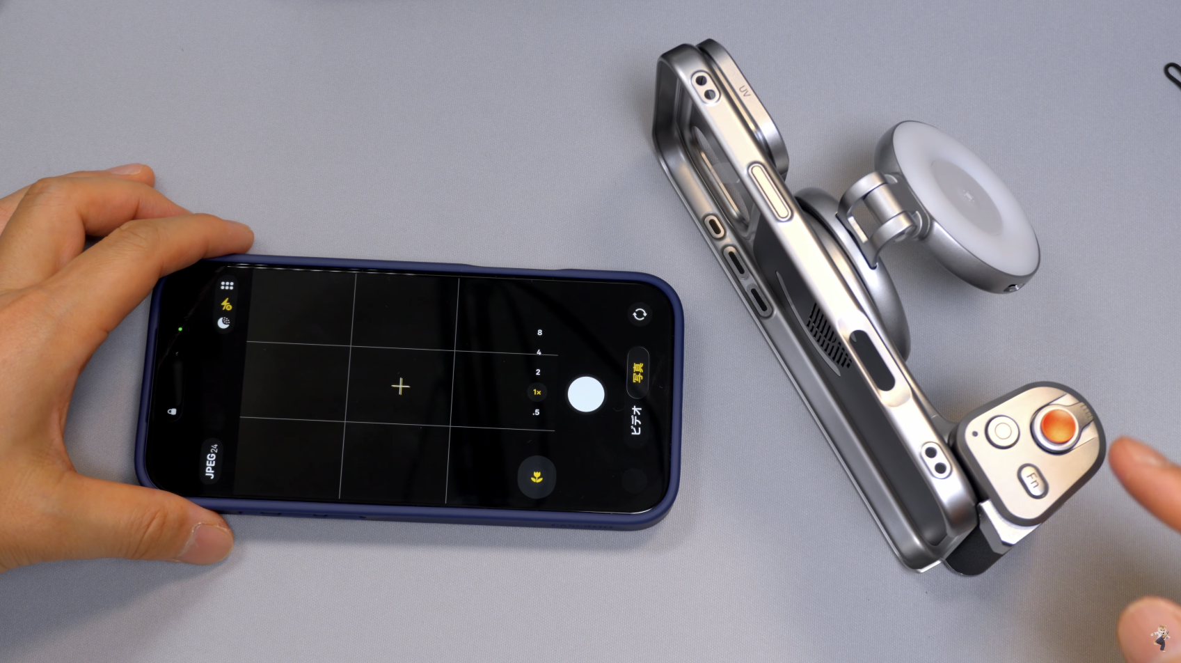 TELESIN マスターグリップ 装着・使用シーン