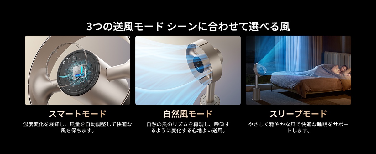 Dreame MF10の3つの送風モード