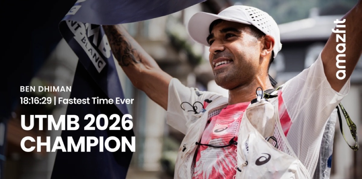 UTMB 2026で優勝したAmazfitアンバサダー ベン・ディマン選手