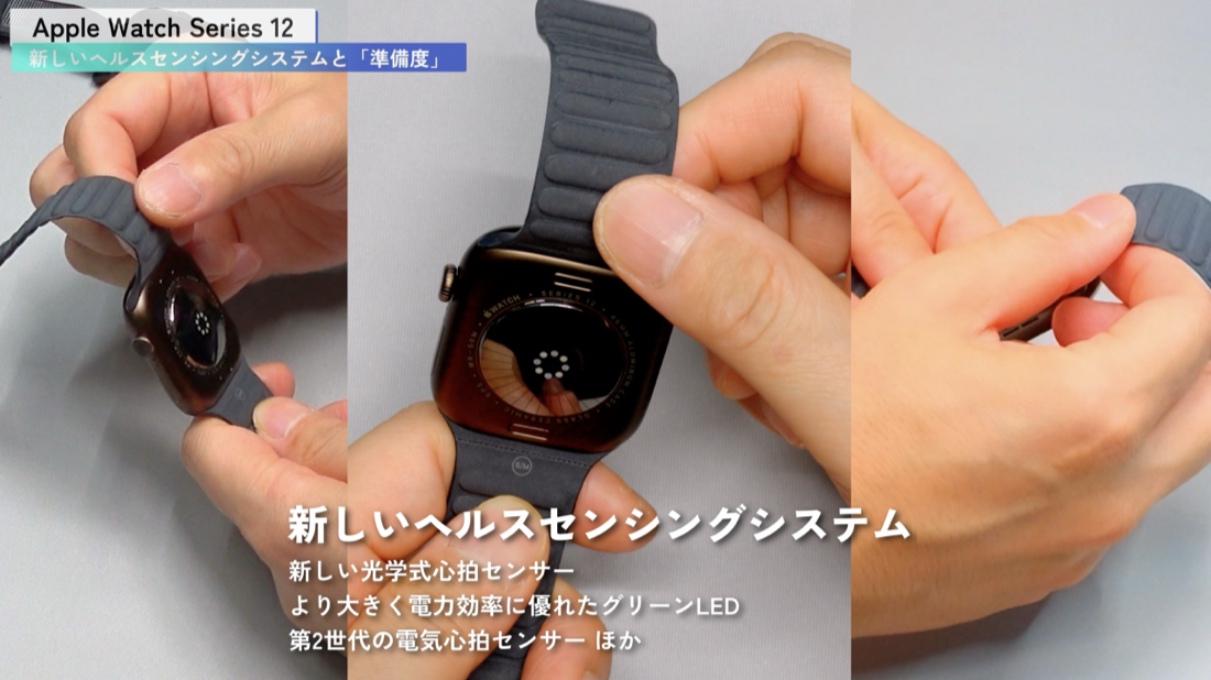Apple Watch Series 12の裏側のセンサー