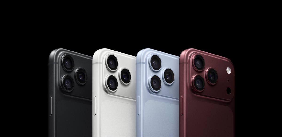 iPhone 18 Proの4色。ブラック、シルバー、グレイシャー、バーガンディ