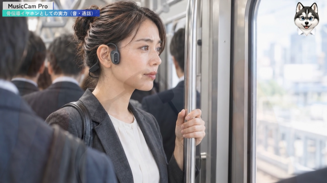満員電車など人と密着する場面では音漏れに注意（イメージ）