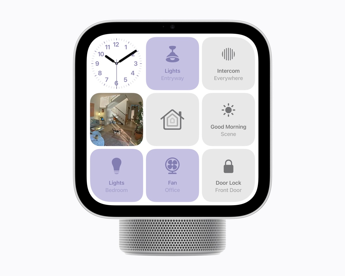 スマートホームの操作画面を表示したApple HomeView