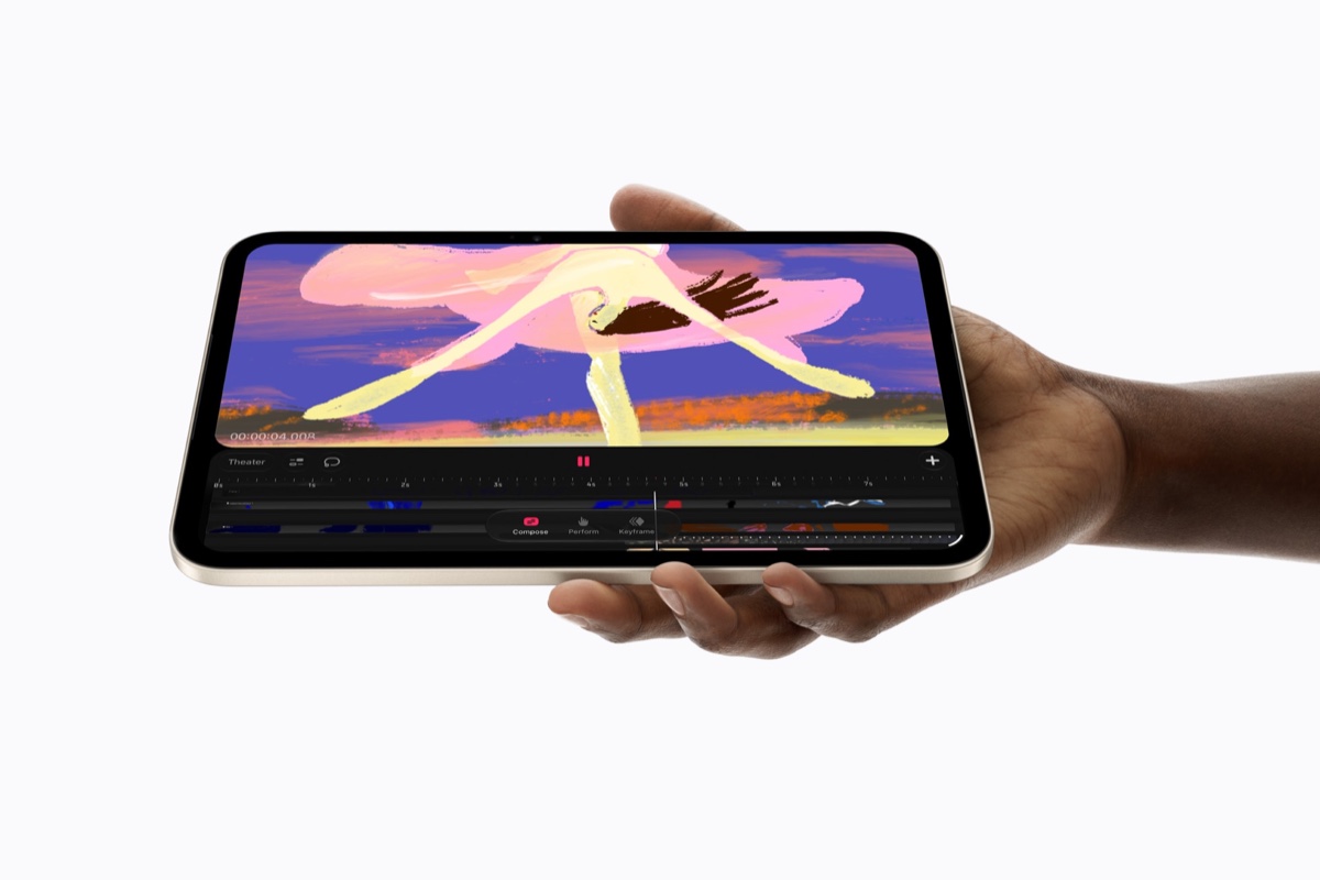 iPad miniでProcreate Dreamsを使用する画面