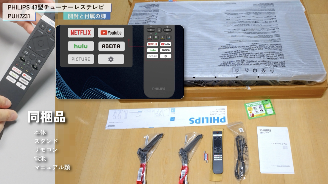 PHILIPS PUH7231 の同梱品